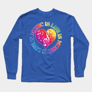 Music Is Life (Circle) Long Sleeve T-Shirt